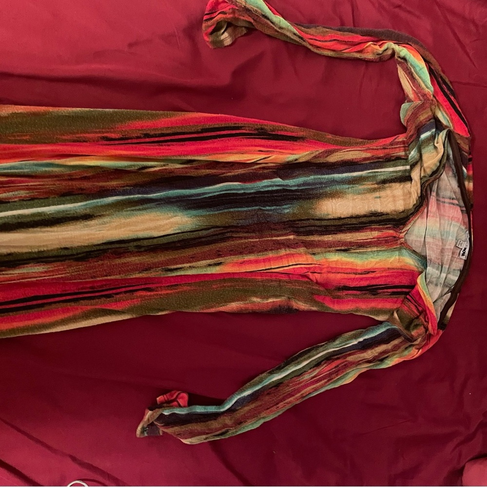 Multicolor Long Sleeve Dress